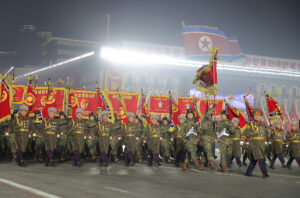 조선로동당 제9차대회기념 열병식 성대히 거행