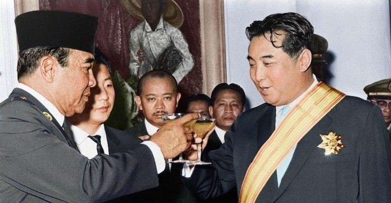 president kim il sung and president sukarno