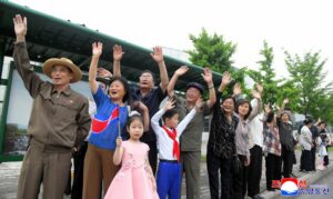 DPRK Women Footballers Return Home 11