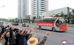 DPRK Women Footballers Return Home 12