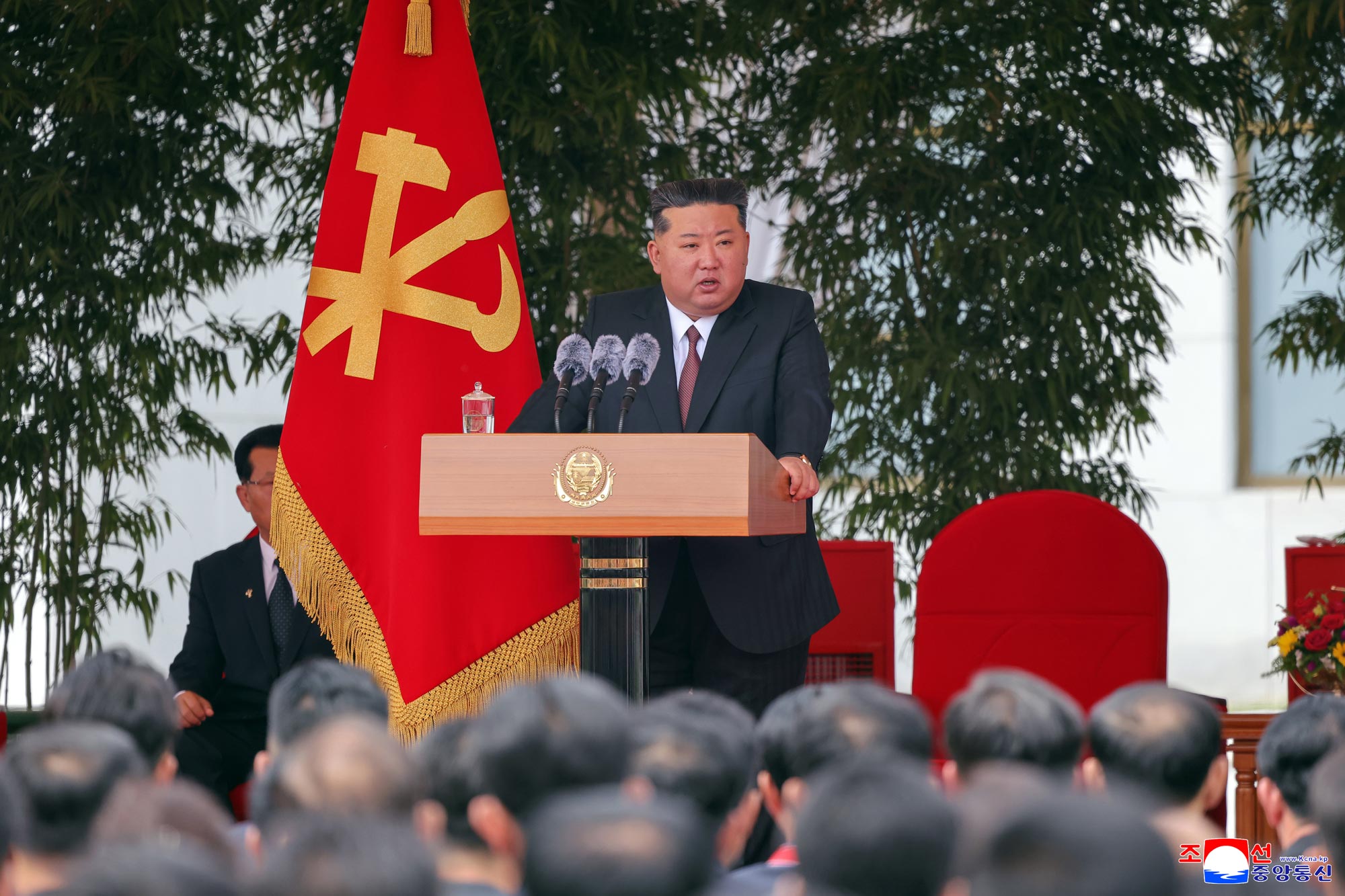 Respected Comrade Kim Jong Un Pays Congratulatory Visit to Central Cadres Training School of WPK on Its 80th Founding Anniversary 2 001