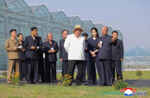 Respected Comrade Kim Jong Un Inspects Sinuiju Combined Greenhouse Farm 2 005