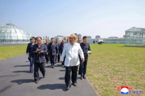 Respected Comrade Kim Jong Un Inspects Sinuiju Combined Greenhouse Farm 2 007