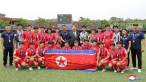 Respected Comrade Kim Jong Un Pays Congratulatory Visit to Central Cadres Training School of WPK on Its 80th Founding Anniversary 2 014