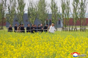 Respected Comrade Kim Jong Un Inspects Sinuiju Combined Greenhouse Farm 2 019