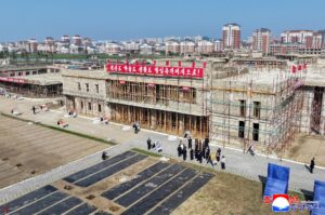 Respected Comrade Kim Jong Un Inspects Sinuiju Combined Greenhouse Farm 2 021